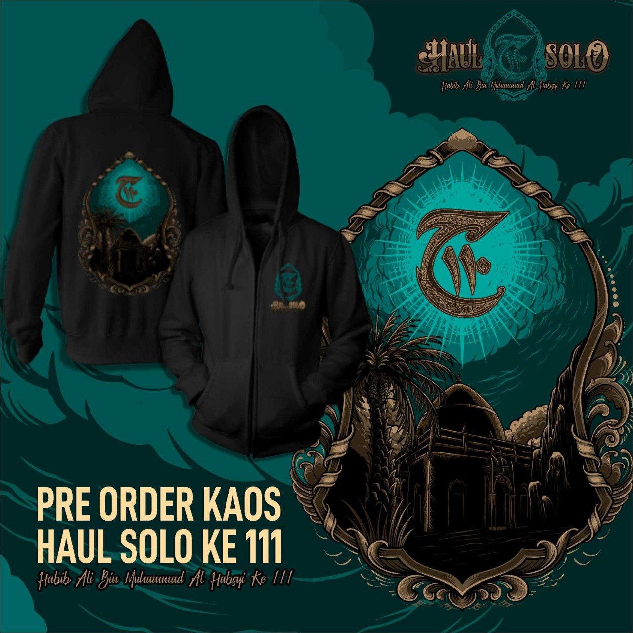 Pre Order Kaos Haul Solo Haul Habib Ali bin Muhammad Al Habsyi ke 111 tahun 2022