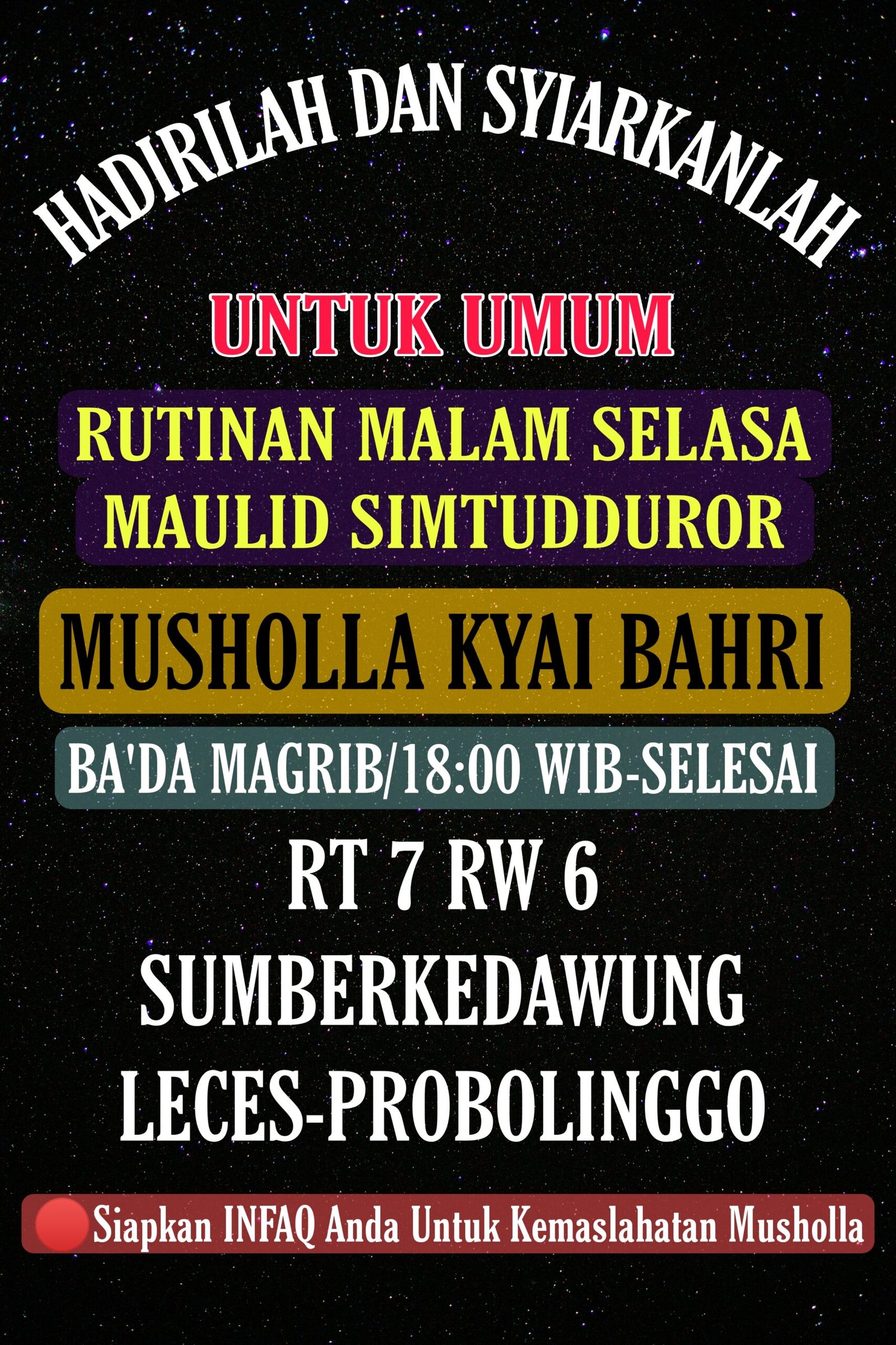 Majelis Rutinan Malam Selasa Musholla Kyai Bahri