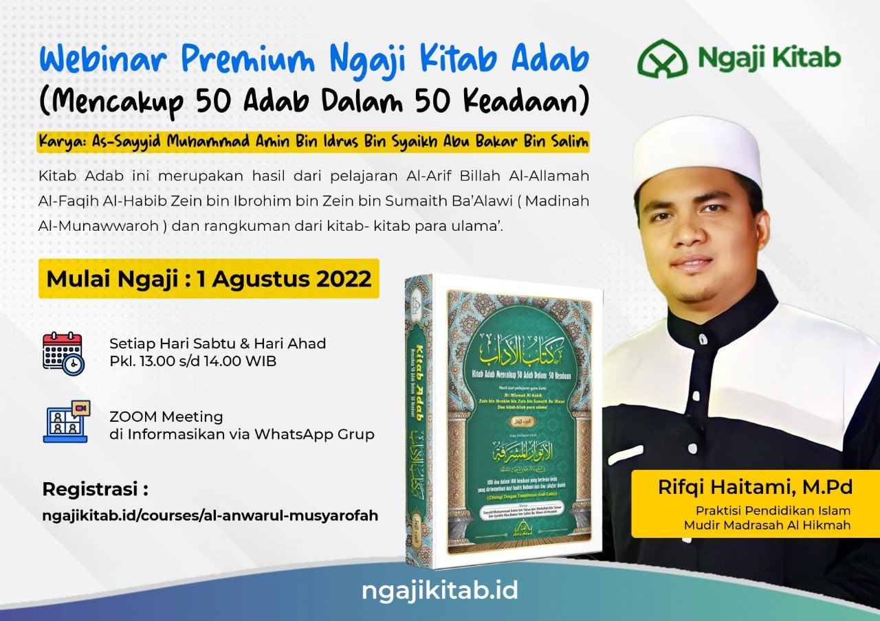 Webinar Premium Ngaji Kitab Adab segera daftar