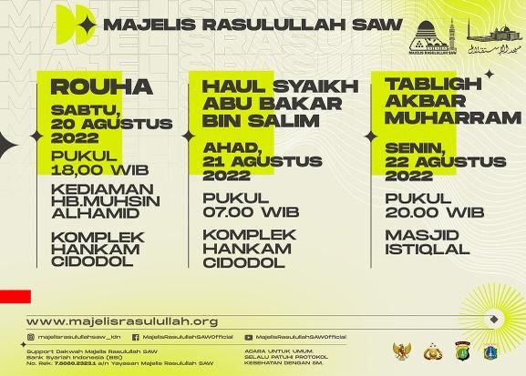 Hadirilah dengan Cinta ! HAUL SYEKH ABU BAKAR BIN SALIM 2022