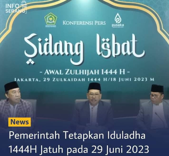 Kementerian Agama Republik Indonesia (Kemenag RI) secara resmi menetapkan Hari Raya Idul Adha pada Kamis, 29 Juni 2023. Keputusan ini diambil setelah dilaksanakannya Sidang Isbat Penetapan Awal Zulhijah 1444 H. Baca selengkapnya mengenai penetapan resmi dan fakta-fakta penting terkait Idul Adha 2023 dalam artikel ini.